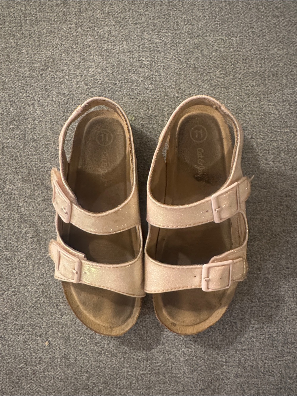 5/$15- Cat & Jack Girls Pink Double-Strap Sandals